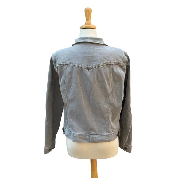 Liverpool Classic Jean Jacket Sz XL NWT Sharkshin Gray Western Stretch Casual - Picture 5 of 14